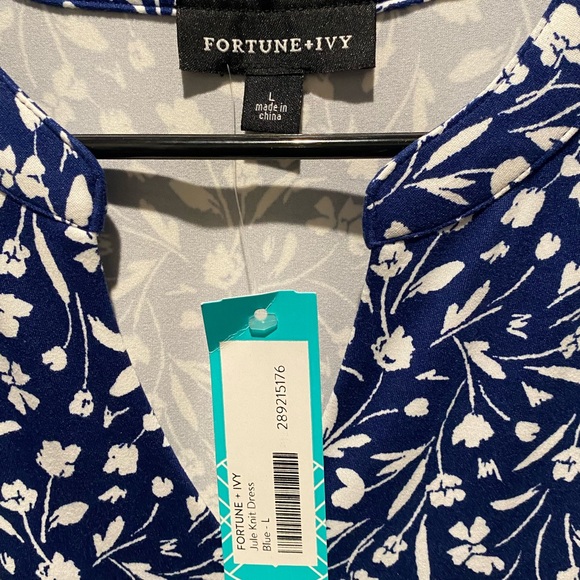 NWT FORTUNE & IVY Stitch Fix Jule Knit Dress Sz L - Picture 7 of 7